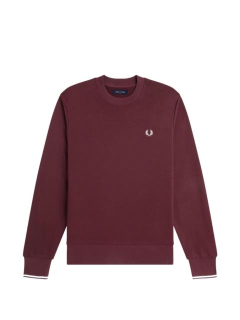 Fred Perry logo-embroidered ribbed sweatshirt