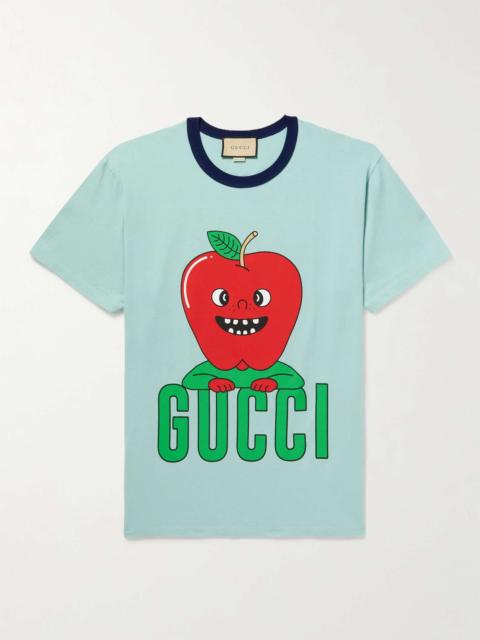 GUCCI Logo-Print Cotton-Jersey T-Shirt