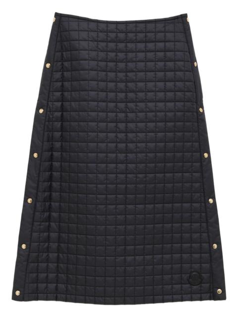 Moncler press-stud quilted midi skirt