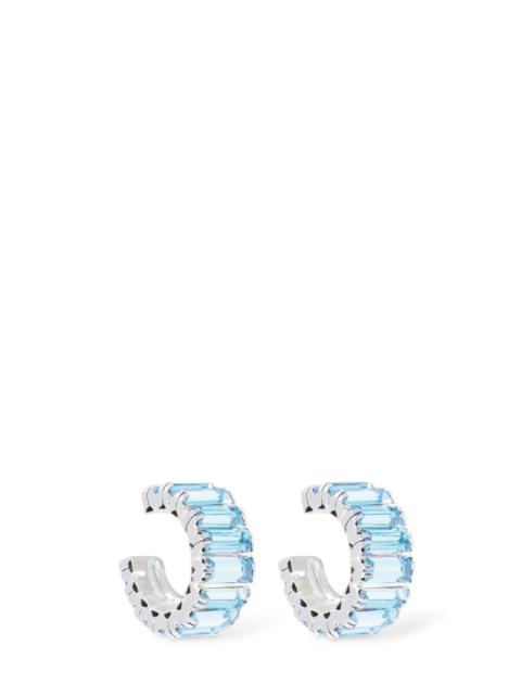 Set of 2 crystal baguette ear cuffs