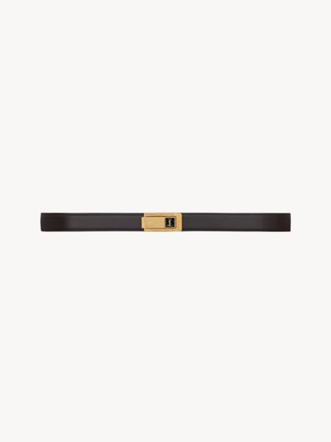 SAINT LAURENT CHARNIERE BUCKLE BELT IN SMOOTH LEATHER