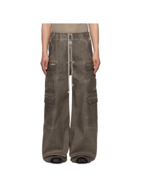 Rick Owens DRKSHDW Gray Hollywood Double Cargo Jumbo Belas Denim Pants
