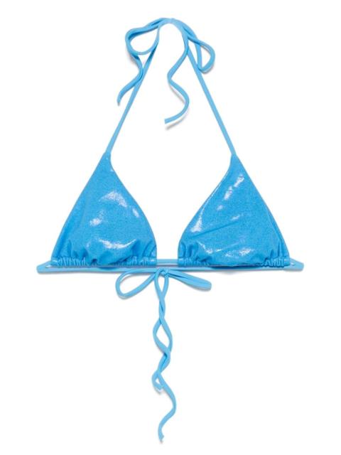 DSQUARED2 metallic-sheen triangle bikini top