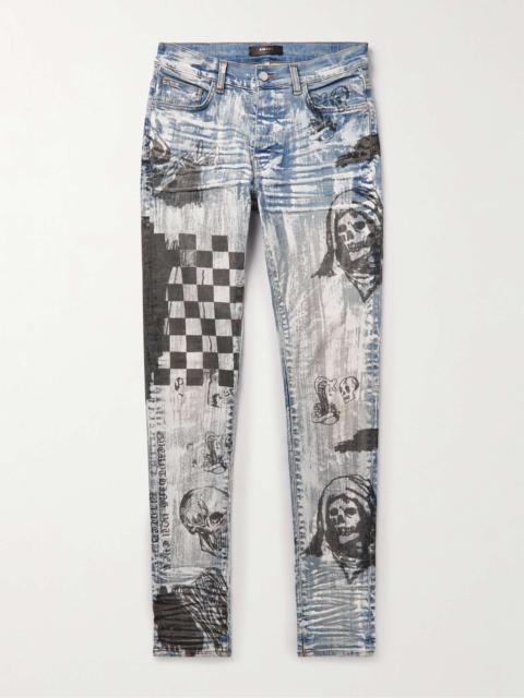 + Wes Lang Skinny-Fit Printed Jeans