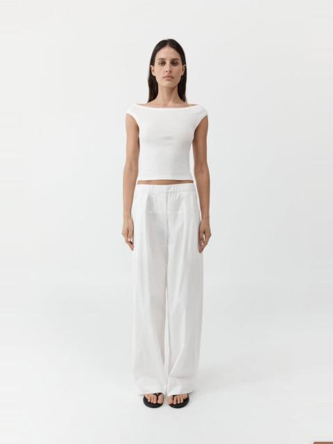 ST. AGNI Relaxed Pleat Pants - Off White