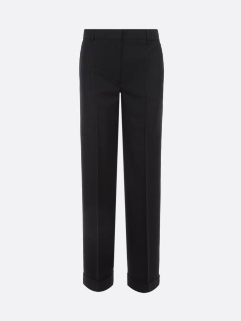 WOOL BLEND STRAIGHT-FIT PANTS
