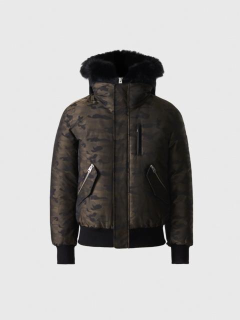 MACKAGE DIXON-JCZ 2-in-1 Camo Down Bomber With Shearling-Lined Hood