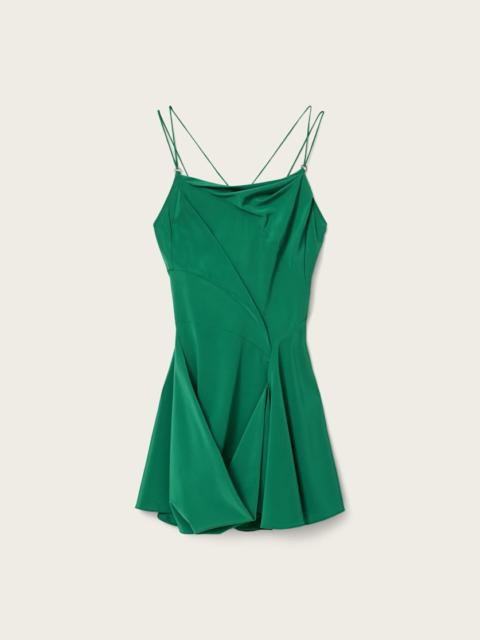 ALLSAINTS CLAIRE ASYMMETRICAL DRAPED MINI DRESS