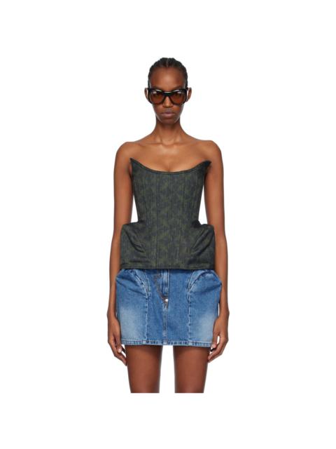 pushBUTTON Green Puff Detail Camisole