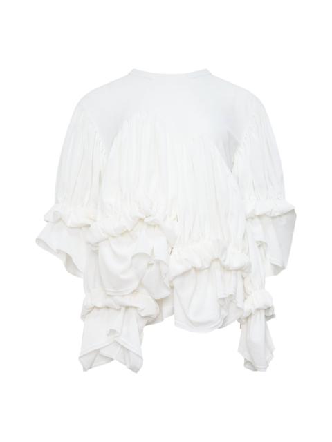 Comme Des Garçons Translucent Layered Ruffle Top