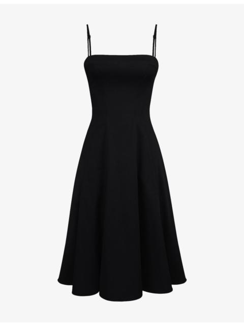 House of CB Dolly Square-Neck Stretch-Cotton Midi Dress