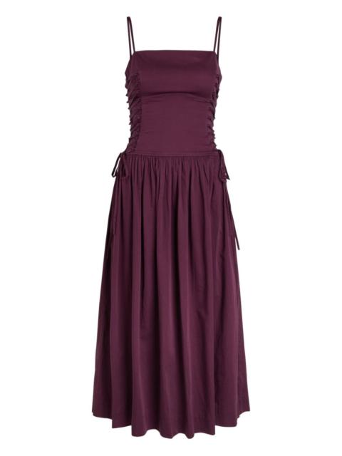 DAMSON MADDER. ruched lace-up dress