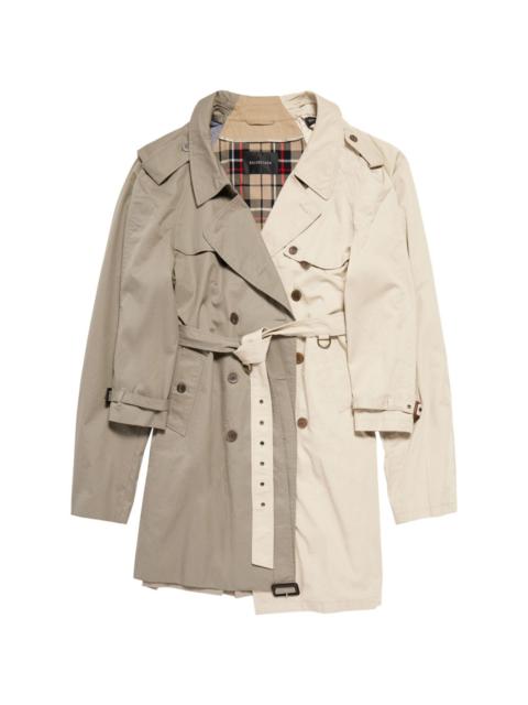 BALENCIAGA Double Sleeve hybrid cotton trench coat