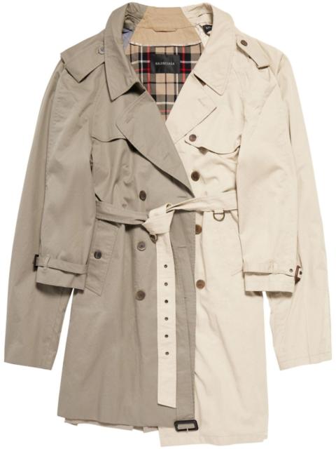 BALENCIAGA Double Sleeve hybrid cotton trench coat