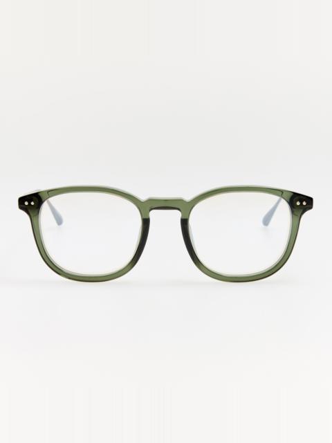 LINDA FARROW Pax Optical in Antique Gold and Green