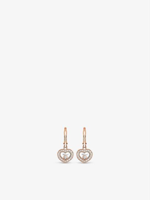 Happy Diamonds 18ct rose gold and 0.38ct diamond earrings