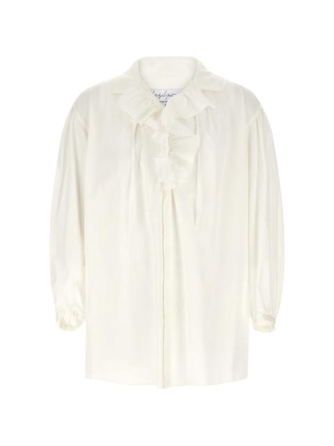 Yohji Yamamoto Frilled Gather cotton shirt