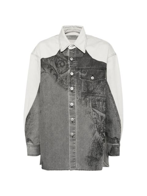 FENG CHEN WANG printed denim jacket