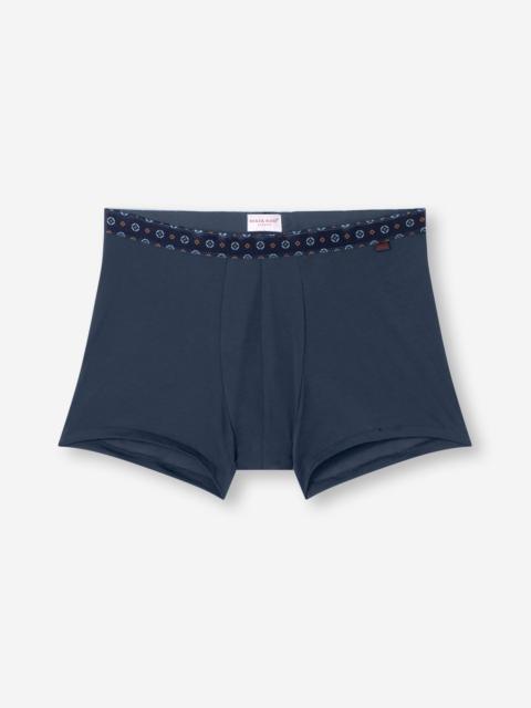 Derek Rose Rose Band Pima Cotton Boxer Briefs Navy Blue