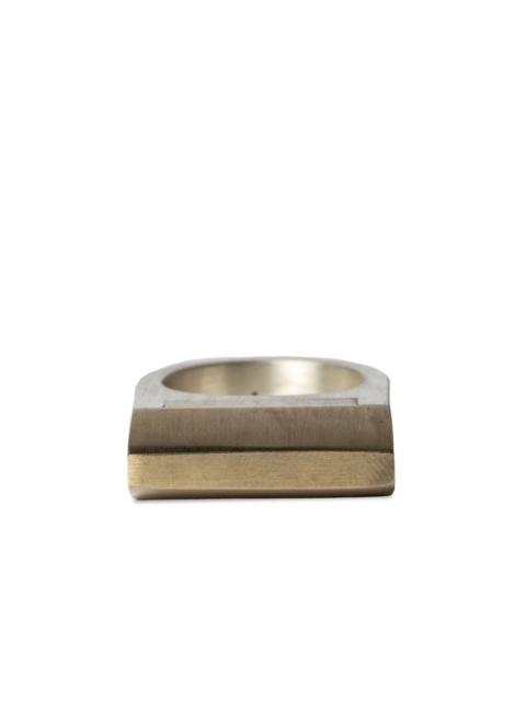 Parts of Four Plate Pyroid Single brass sterling-silver ring