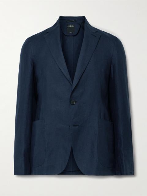 ZEGNA Slim-Fit Oasi Lino Twill Suit Jacket