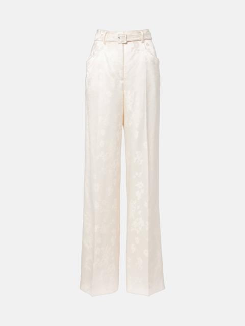 GABRIELA HEARST Norman embroidered silk wide-leg pants