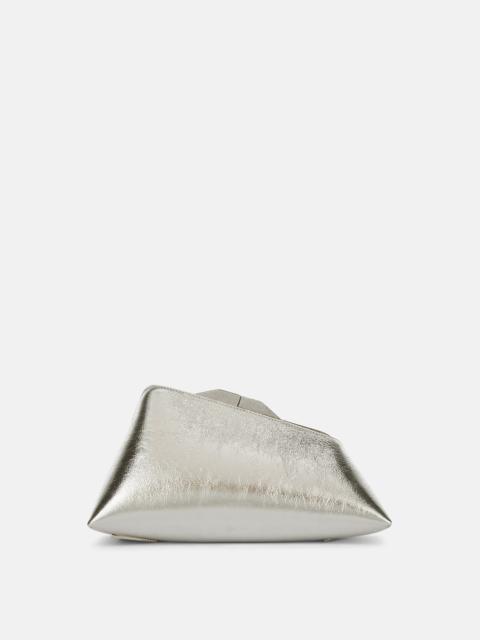 THE ATTICO ''8.30PM'' SILVER OVERSIZED CLUTCH