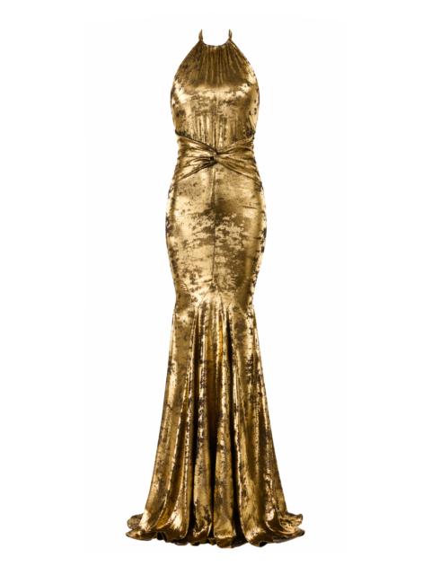 THE NEW ARRIVALS ILKYAZ OZEL Nemrut Lame Maxi Dress