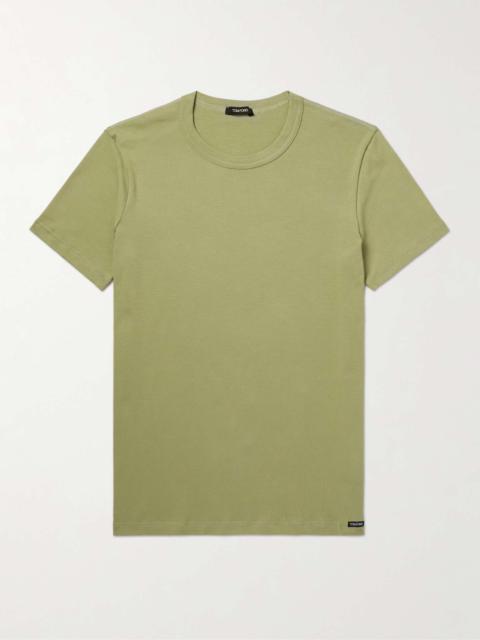 Slim-Fit Stretch-Cotton Jersey T-Shirt