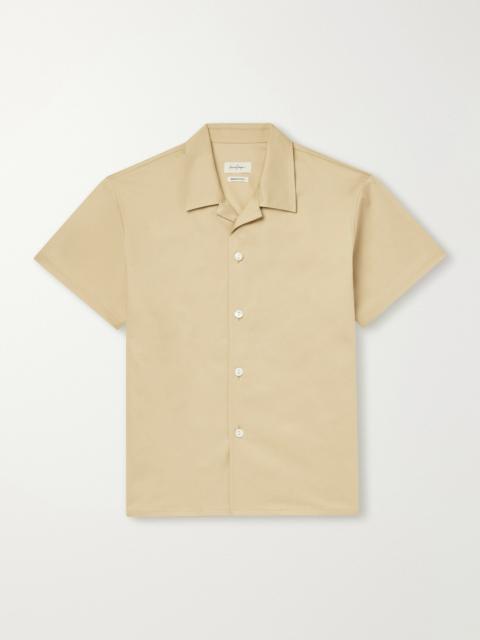 SECOND/LAYER Avenue Camp-Collar Stretch-Cotton Poplin Shirt