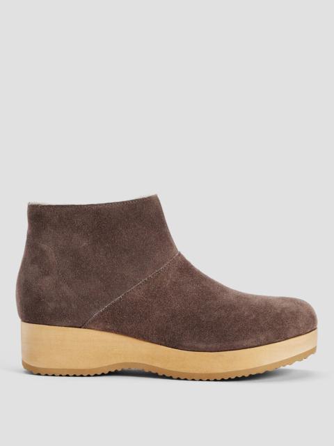 EILEEN FISHER Warm Suede Clog Bootie