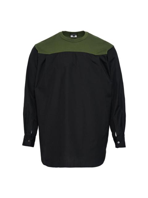 Comme des Garçons Homme Plus Cotton Broad X Cotton Jersey Shirt