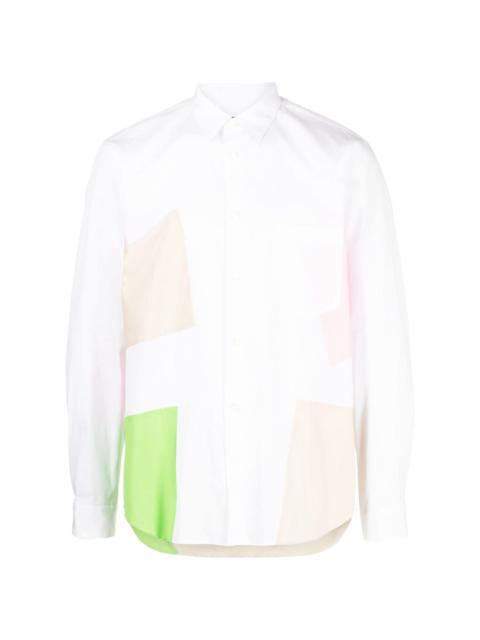 Comme des Garçons Homme Plus colour-block panelled cotton shirt