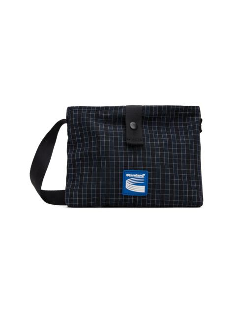Kijun Navy Check Sacoche Bag | REVERSIBLE