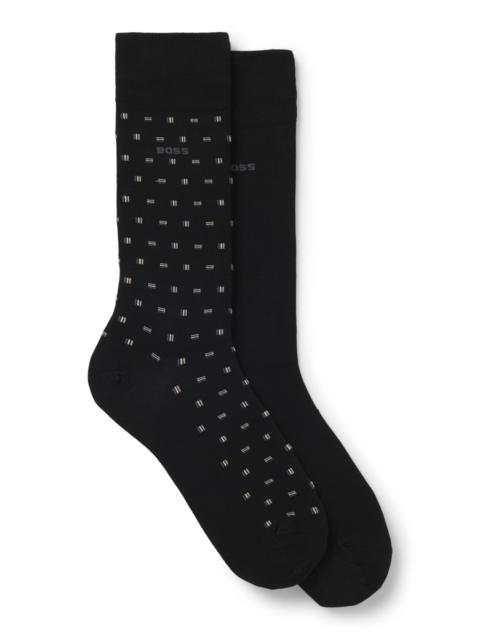BOSS TWO-PACK OF REGULAR-LENGTH SOCKS IN COTTON