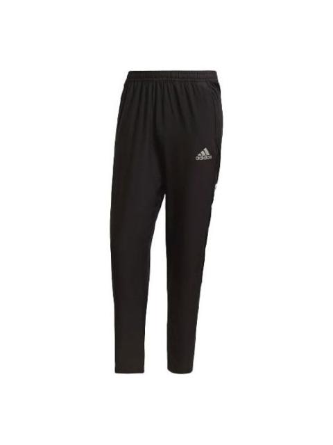 Men's adidas Logo Sports Running Long Pants/Trousers Black H13238