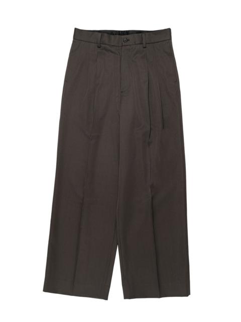 ssstein Long Wide Trousers Grey Khaki