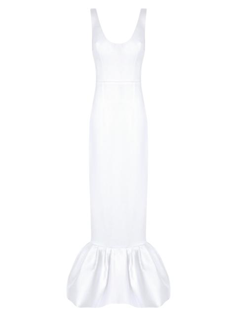 THE NEW ARRIVALS ILKYAZ OZEL Women's Pualo Satin Mermaid Gown - Bianco Latte