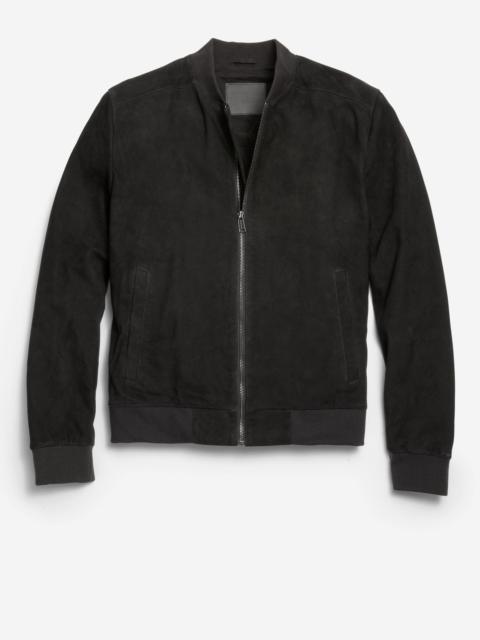 COLE HAAN Men's Zip-up Suede Jacket