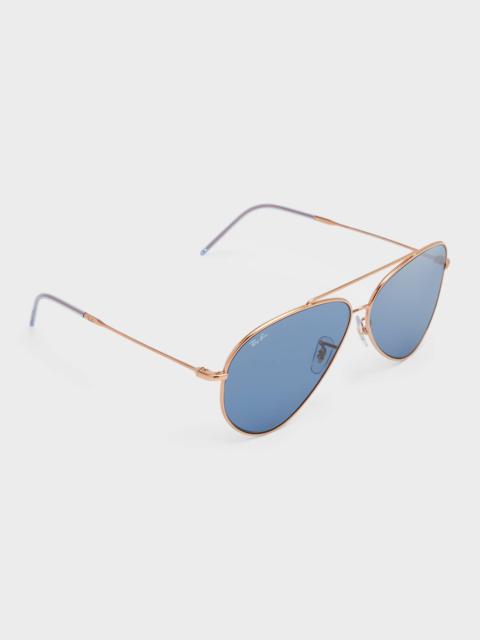 Ray-Ban Men's Aviator Reverse Metal Aviator Sunglasses, 62MM