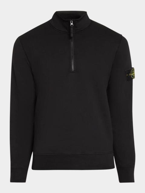 Stone Island Felpa Cotton Quarter-Zip Jacket
