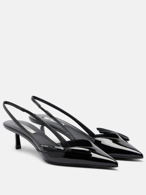 Prada Patent leather slingback pumps