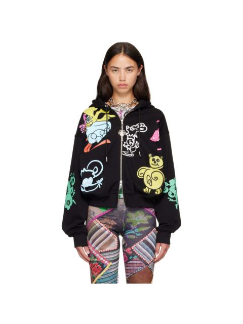 Chopova Lowena Black 'Friends of CL' Zip Hoodie