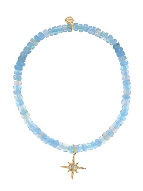 SYDNEY EVAN Sapphire Large Nautilus Charm Necklace