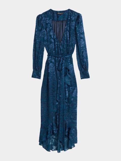 GENERATION LOVE Adelia Floral Jacquard Wrap Dress