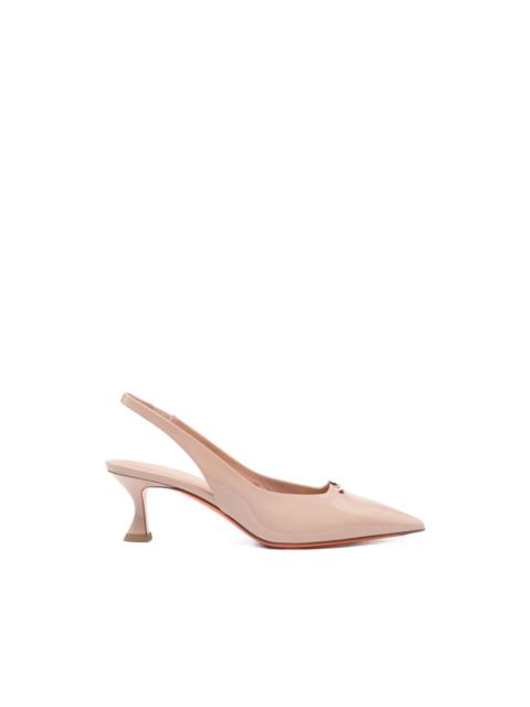 Santoni point-toe slingback pumps