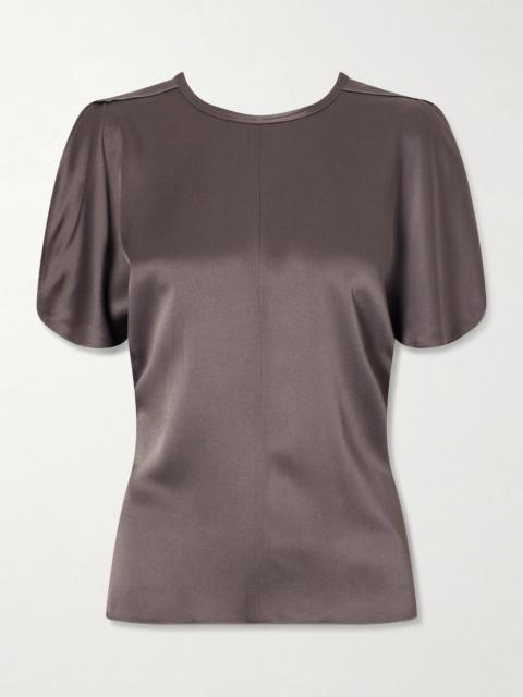 Victoria Beckham Bela Draped Satin Blouse