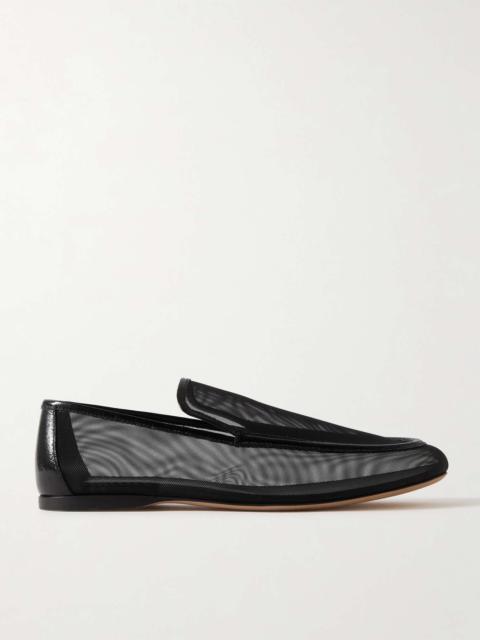 KHAITE Alessio leather-trimmed mesh loafers