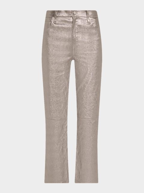 FRAME Le Sleek Straight Leather Pants