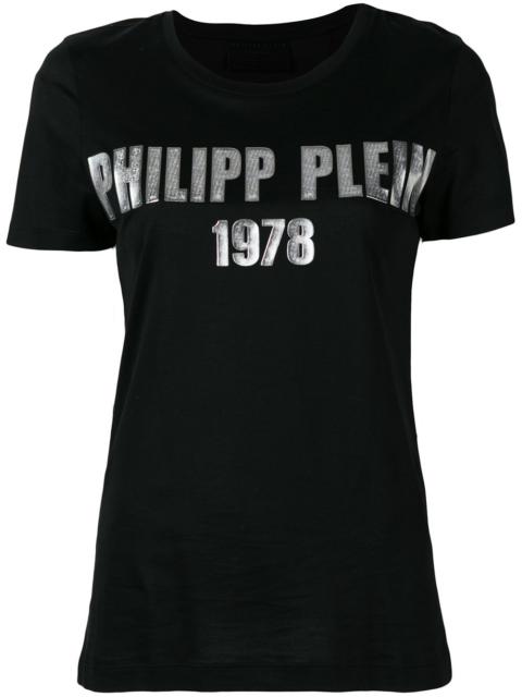 PHILIPP PLEIN metallic 1978 logo T-shirt